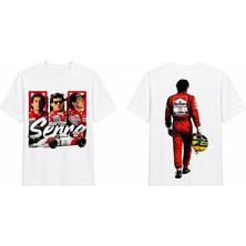 Tomris Dtg Baskı A.senna Formula 1 Efsanesi Oversize T-Shirt