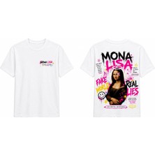 Tomris Dtg Baskı Mona Lisa Oversize T-Shirt
