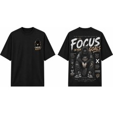 Tomris Dtg Baskı Stay Focused Baskılkı Oversize T-Shirt