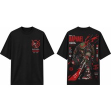 Tomris Dtg Baskı Raphael Ninja Kaplumbağalar Oversize T-Shirt