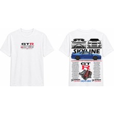 Tomris Dtg Baskı  Gtr R34 Skyline Jdm Oversize T-Shirt