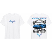 Tomris Dtg Baskı Corvette C8 Supercar Oversize T-Shirt