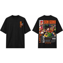 Tomris Dtg Baskı Dragon Ball Son Goku Anime Oversize T-Shirt
