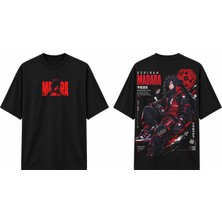 Tomris Dtg Baskı Naruto Madara Uchiha Anime Oversize T-Shirt