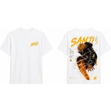 Tomris Dtg Baskı One Piece Vinsmoke Sanji Anime Oversize T-Shirt