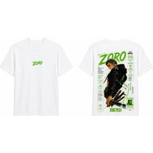 Tomris Dtg Baskı One Piece Roronoa Zoro Anime Oversize T-Shirt