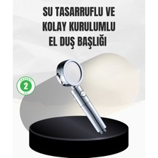Kolay Montajlı 3 Modlu Yüksek Basınç Duş Başlığı