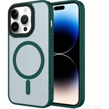 Başkenttekno iPhone 13 Pro Max Kılıf Mat Arka Yüzey Wireless Şarj Özellikli  Flet Magsafe Kapak Kılıf