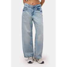 It's Basic Kadın Ice 4s6-27 Baggy Low Rise Fit Tokyo %100 Koton Denim Jean