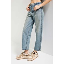 It's Basic Kadın Kot Rengi 4s6-32 Relax Fit %100 Koton Denim Jean