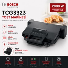 Bosch TCG4215 Metalik Inoks Gümüş Tost Makinesi 2000 W Çift Taraflı Döküm Plaka Özellikleriyle