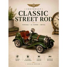 Kolay Ev Dekoratif Metal Chevrolet Classic Street Rod Vintage Araba 26,5 cm El Yapımı Klasik Otomobil Biblosu
