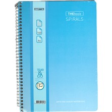  gıpta thebook spirals spiralli sert kapak not defteri a4 140 yaprak kareli 5511