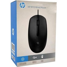  hp m10 1200dpı siyah sessiz kablolu usb optik mouse (1,5mt kablo uzunluğu)