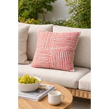 Megi Concept Dijital Baskılı Nokta Desenli Fermuarlı Dekoratif Kırlent Kılıfı- 43*43 Cm- 1 Adet