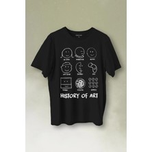  History Of Art Monet Dali Da Vinci Baskılı Tişört Unisex T-Shirt