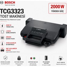 Bosch TCG4215 Metalik Inoks Gümüş Tost Makinesi 2000 W Çift Taraflı Döküm Plaka Özellikleriyle