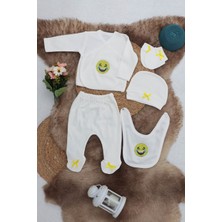 Majeur Sema Baby 5 Parça Gülen Surat Hastane Çıkışı Zıbın Seti 0-3 Ay