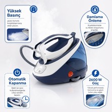 Tefal Pro Express Buhar Kazanlı Ütü Mavi | Protect Kireç Sistemi, 7,6 Bar, 2600 W, 560 G Şok Buhar, Durilium Taban, 1,8 L