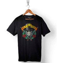  Guns N And Roses Gun Gül ve Kan Silah Baskılı Eşofman Unisex Tişört