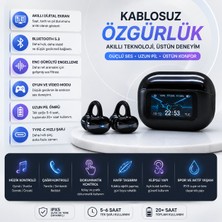 Karleader Şık Küpe Tasarımlı Ekranlı Tws Bluetooth Kulaklık – Ekranlı Kablosuz Kulaklık