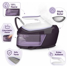 Philips Perfectcare Buhar Kazanlı Ütü 6,5 Bar 2400 W | 500 G Şok Buhar, Çıkarılabilir 1,8 L Hazne, Steamglide Taban, Mor