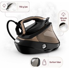 Tefal Pro Express Vision Buhar Kazanlı Ütü | 9 Bar, 3000 W, 750 G Şok Buhar, Akıllı LED Aydınlatma, Durilium Airglide Taban, Siyah-Altın
