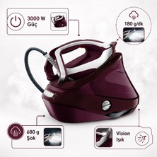 Tefal Buhar Kazanlı Ütü Bordo 8,3 Bar | 3000 W, 680 G Şok Buhar, 180 G/dk Sürekli Buhar, LED Işıklı Uç, Durilium Taban