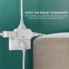 Zenviaa Katlanır Priz  3 Gözlü ZENVIAAC12