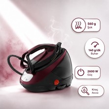 Tefal Pro Express Protect Buhar Kazanlı Ütü | 7,5 Bar, 2600 W, 560 G Şok Buhar, Çıkarılabilir Kireç Avcısı, 1,8 L, Bordo-Siyah