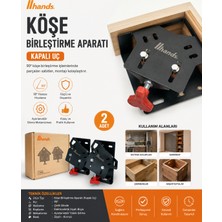 Hands Köşe Birleştirme Aparatı (Kapalı Uç), 90° Köşe Birleştirme