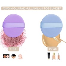 4'lü Tutmalı Pudra Makyaj Süngeri Puf Seti