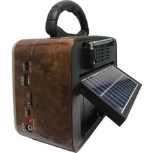 Empressco Güneş Enerjili Nostaljik Fm, Aux, USB Müzik Çalar, Şık ve Kullanışlı