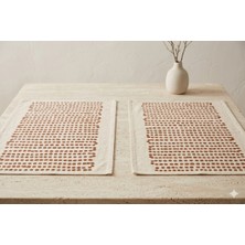 Megi Concept Amerikan Servis 2’li Set Noktalı Desen Dekoratif Masa Servisi Modern Mutfak Yemek Masası