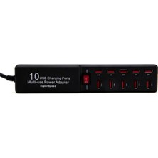 10 Portlu USB Şarj Adaptörü