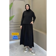 Balenbi Kadın Modal Kumaş Rahat Kalıp Lastikli Bel Etekli Tesettür Takım 1221 - Premium Seri