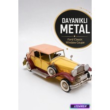 L'edoren Dekoratif Metal Araba Modeli Nostaljik Vintage Klasik El Yapımı Ofis Ev Masa Dekoru 0910E-1469