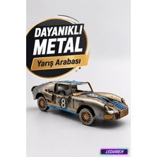 L'edoren Dekoratif Metal Yarış Arabası Modeli Hediyelik Nostaljik Araba C1610