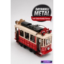 L'edoren Dekoratif Metal Taksim Tramvayı Retro Nostaljik Biblo El Yapımı Ev Ofis Masa Üstü Hediyelik 1104CS-097