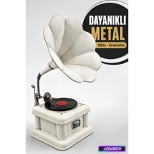 L'edoren Dekoratif Metal Gramafon Nostaljik Hediyelik Süs Eşyası C1376
