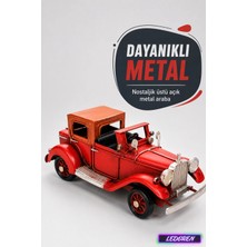 L'edoren Klasik Dekoratif Metal Araba Retro Model Maket Vintage Hediyelik Masaüstü Biblo C0674