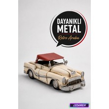 L'edoren Dekoratif Metal Araba Nostaljik Model Hediyelik Ev Ofis Aksesuarı 0604E-112SS