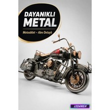 L'edoren Dekoratif Metal Motosiklet Retro Maket Biblo Erkek Hediyelik Ev Ofis Aksesuarı C1613
