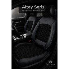 Trobus Dacia Duster 2010 ve Sonrası Uyumlu Altay Bel Destekli Tay Tüyü Siyah Koltuk Kılıfı