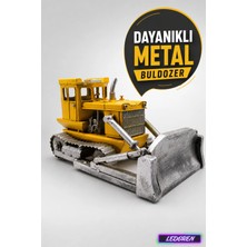 L'edoren Dekoratif Metal Buldozer Modeli El Yapımı Vintage Iş Makinesi Biblo Ofis Ev Hediyelik C1598