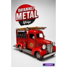 L'edoren Dekoratif Metal Itfaiye Arabası Klasik Maket Hediyelik C0772
