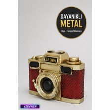 L'edoren Dekoratif Metal Fotoğraf Makinesi Nostaljik Hediyelik Obje C0264