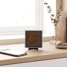 Miaju Kıvrılan Kedi Figürlü Modern Dekoratif Obje, Ev ve Ofis Için Zarif Aksesuar 10X10 cm