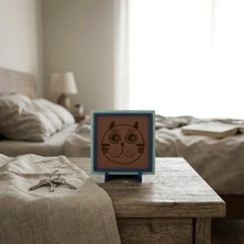 Miaju Şaşkın Kedi Motifli Modern Dekoratif Obje, Ev ve Ofis Için Zarif Aksesuar 10X10 cm