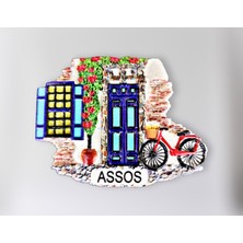 Mundy Assos Polyester Kabartmalı Magnet 7 x 5,5 cm Dekoratif Hediyelik Buzdolabı Süsü (KOD:1473)